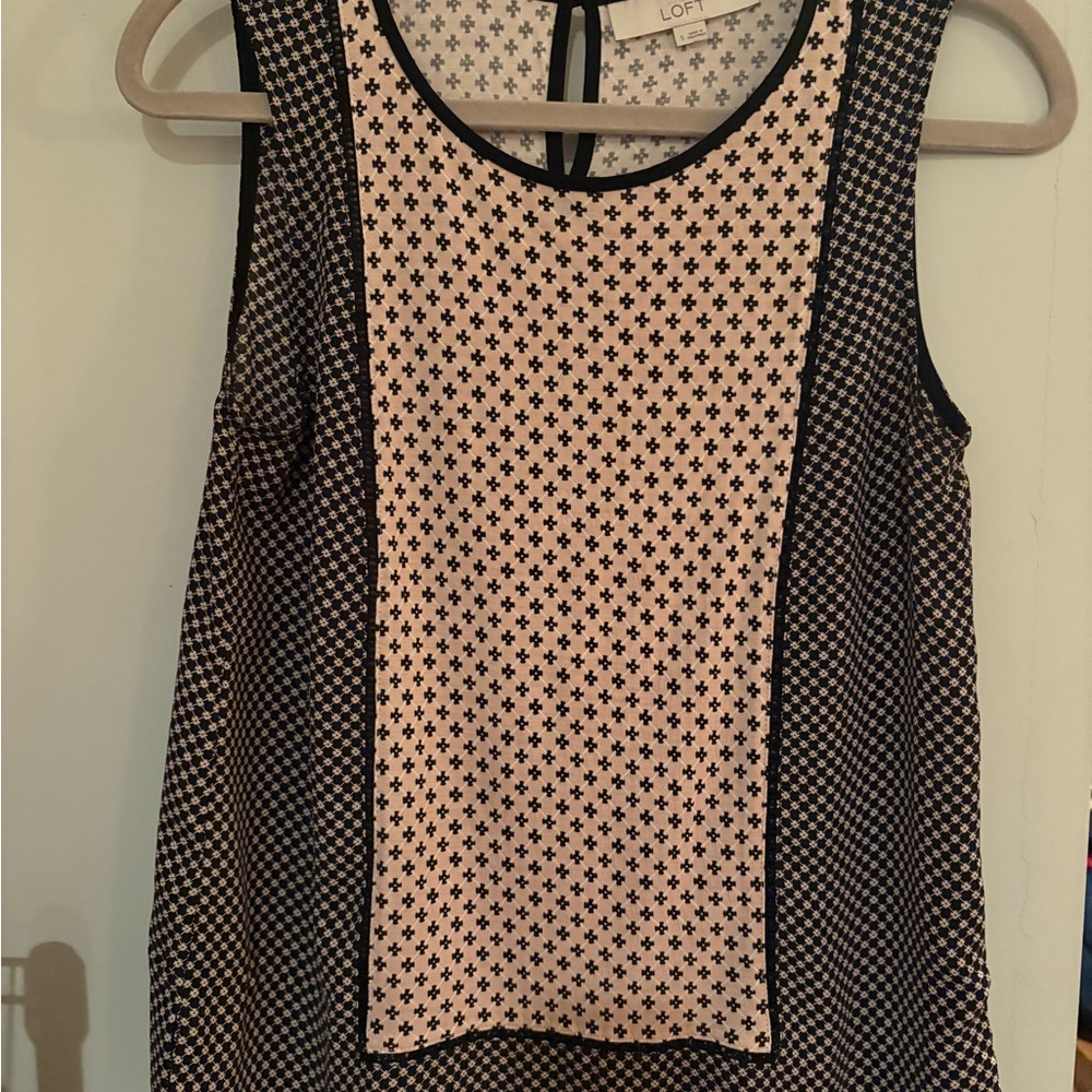 LOFT Black and Tan Women's Top